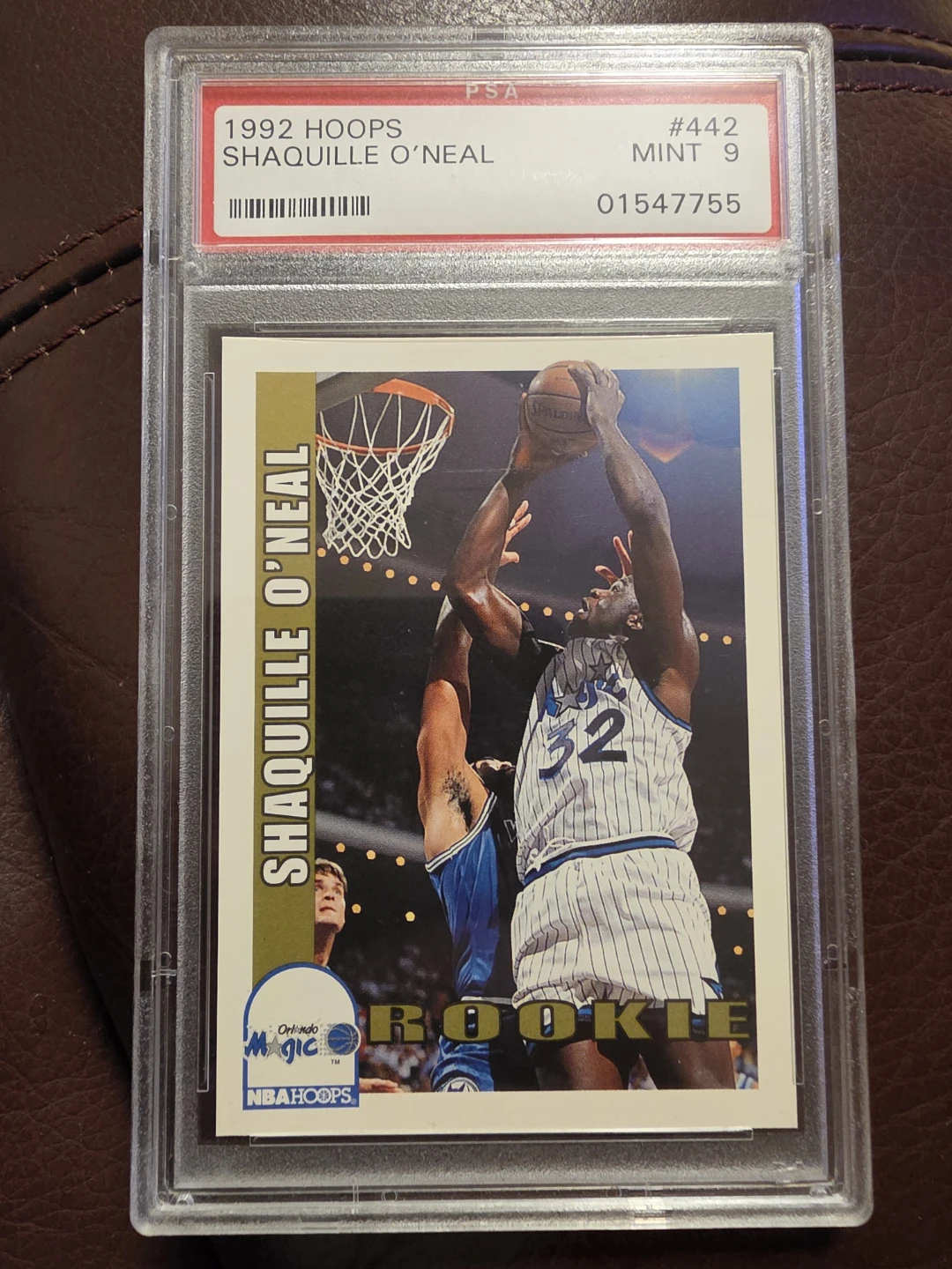 1992 Hoops Shaquille O'Neal Rookie Card PSA 9