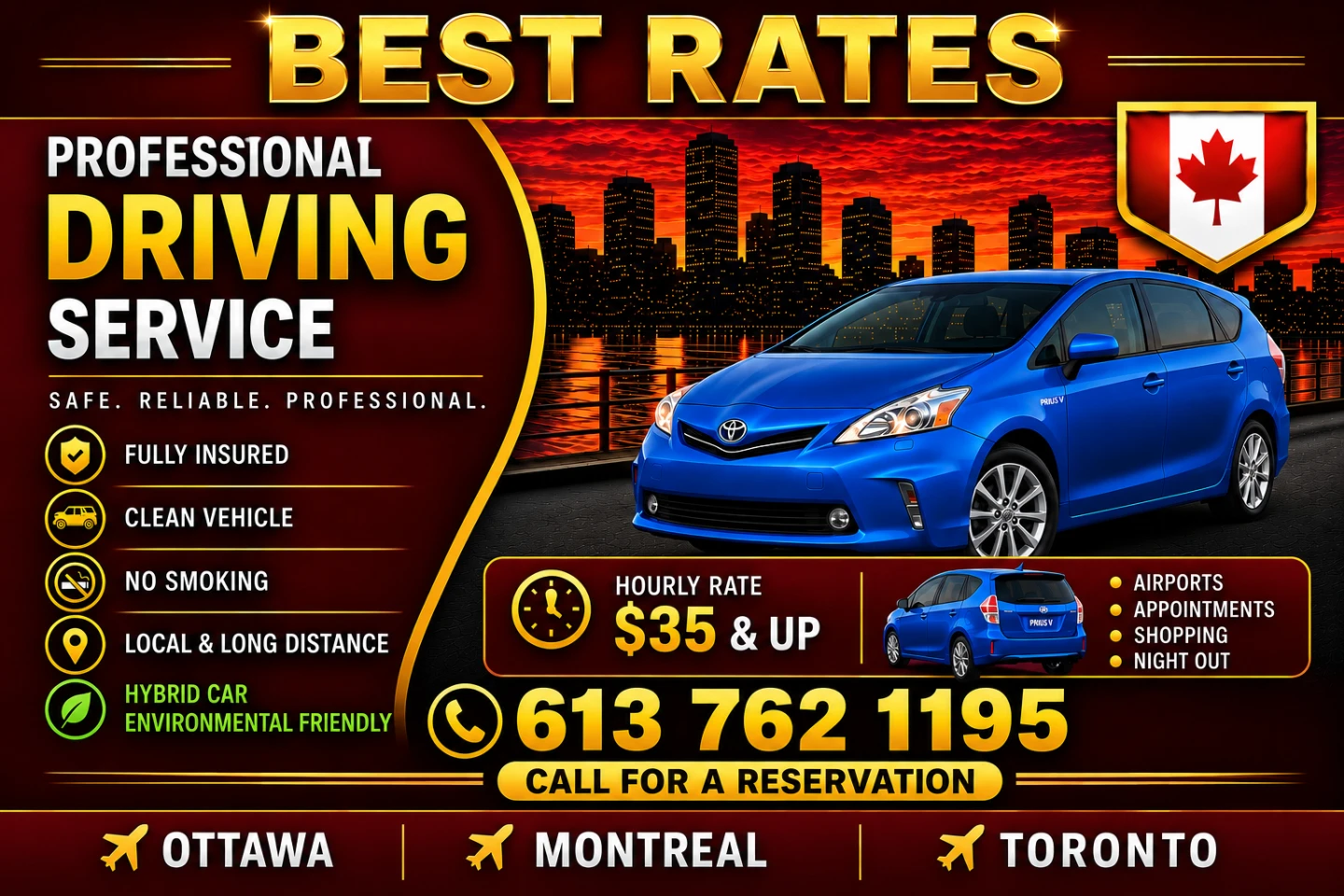 Professional Driving Service - Safe, Reliable & Professional