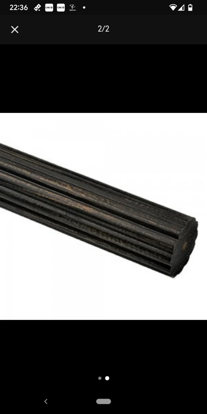 Solid Wood Curtain Rod (242 cm / 8 Feet) – Complete Set - photo 2