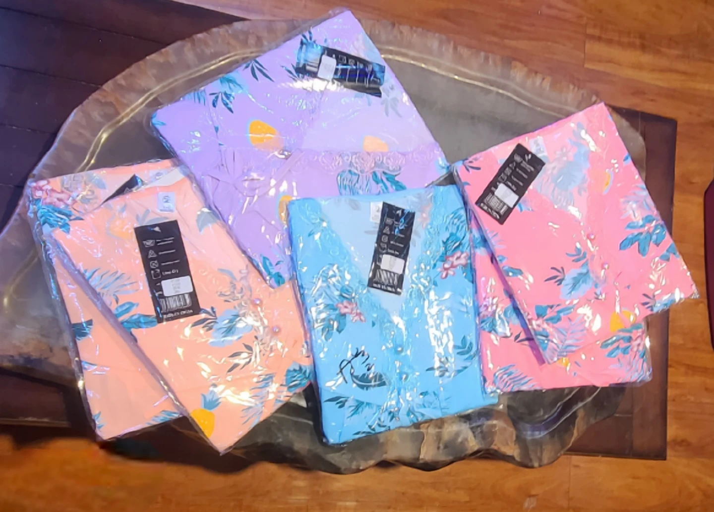 Floral Nightgowns, 2XL, Set of 4