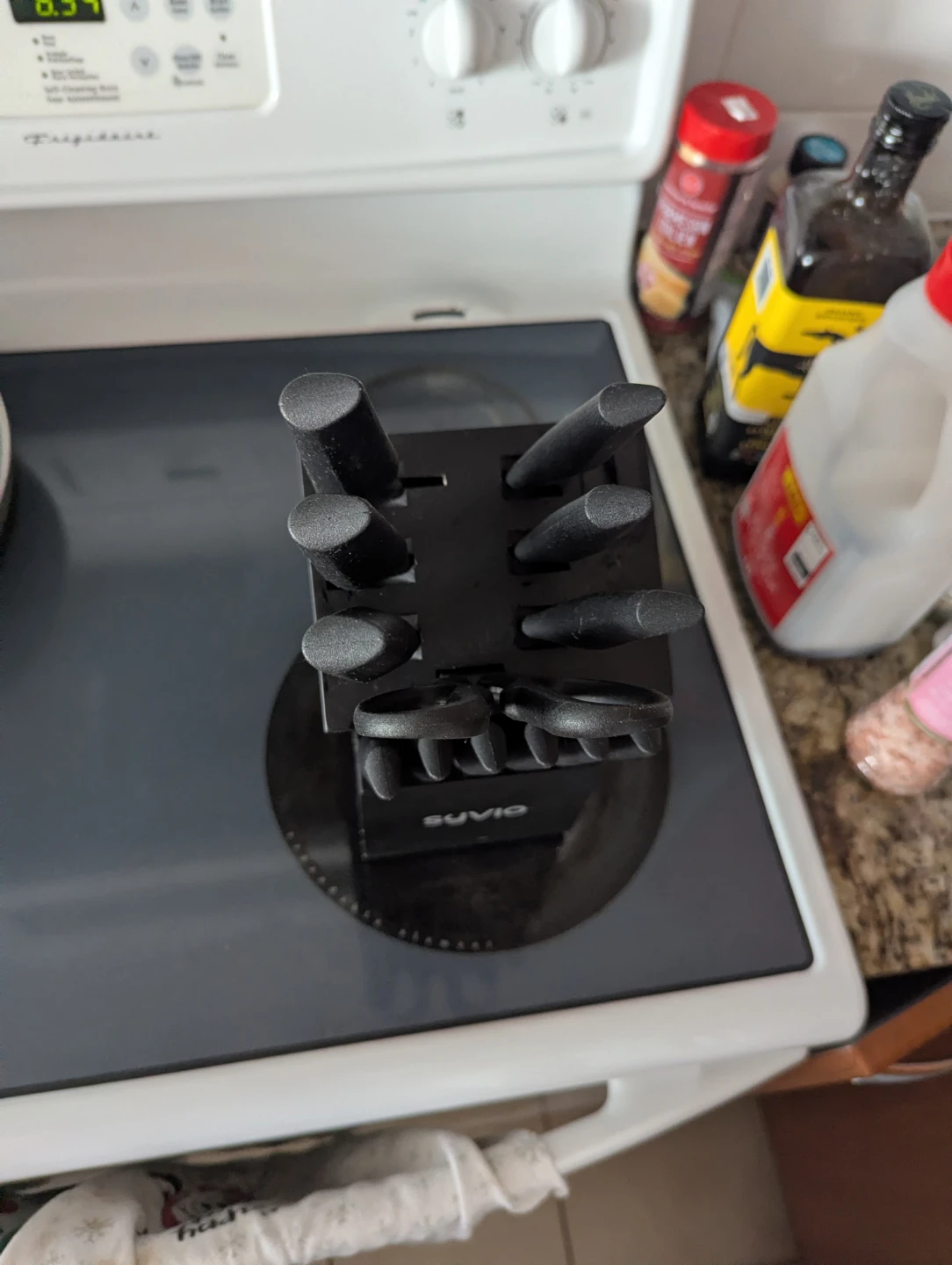Syvio Black Kitchen Knife Block Set - photo 2