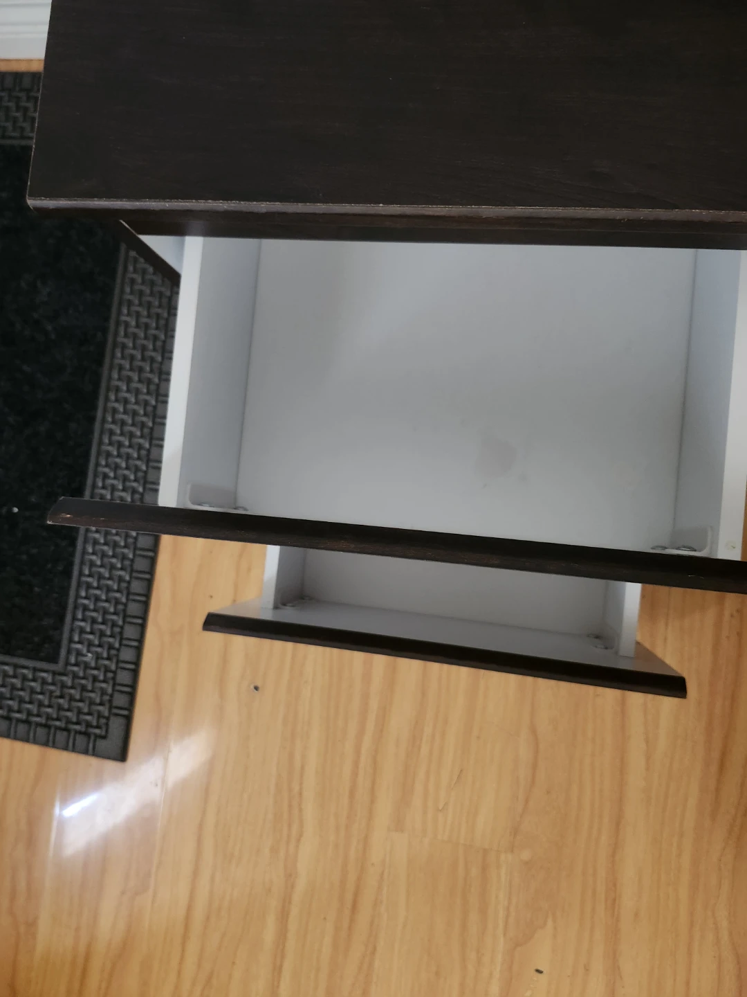 Dark Wood 2-Drawer Nightstand - photo 2