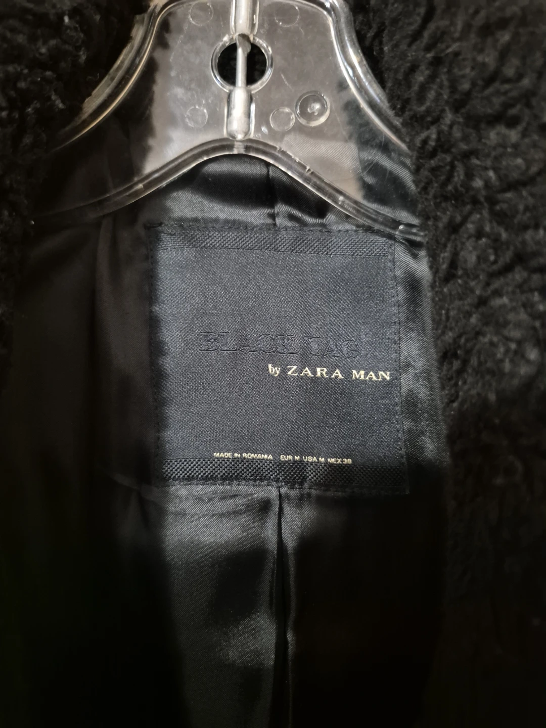 Zara Man Black Tag Wool Blend Coat Size M - photo 2