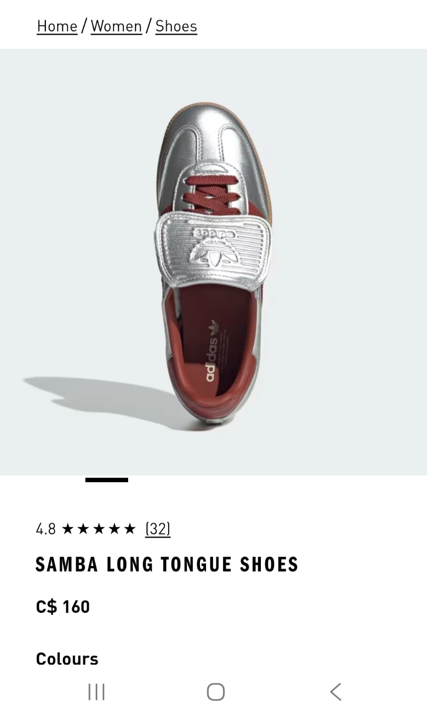 🏈Adidas Samba Sneakers Silver and Red - photo 4