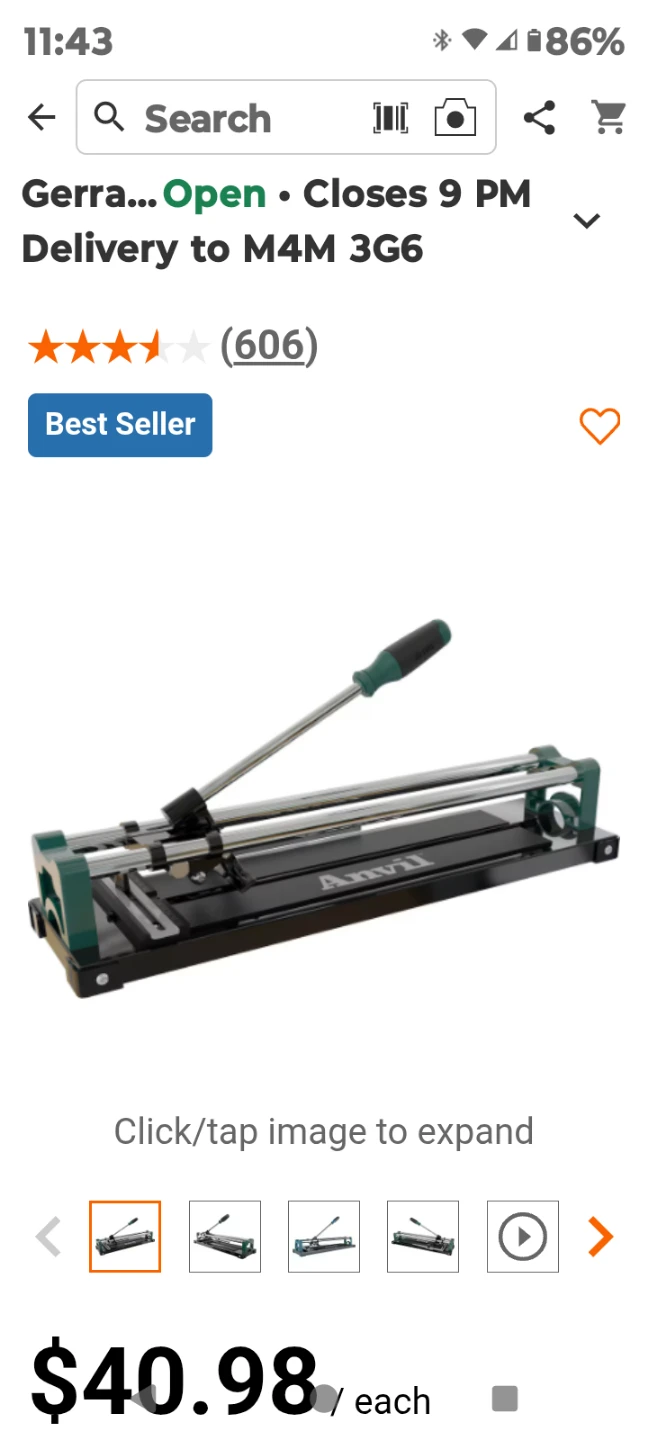 Anvil 14-inch Tile Cutter - photo 2