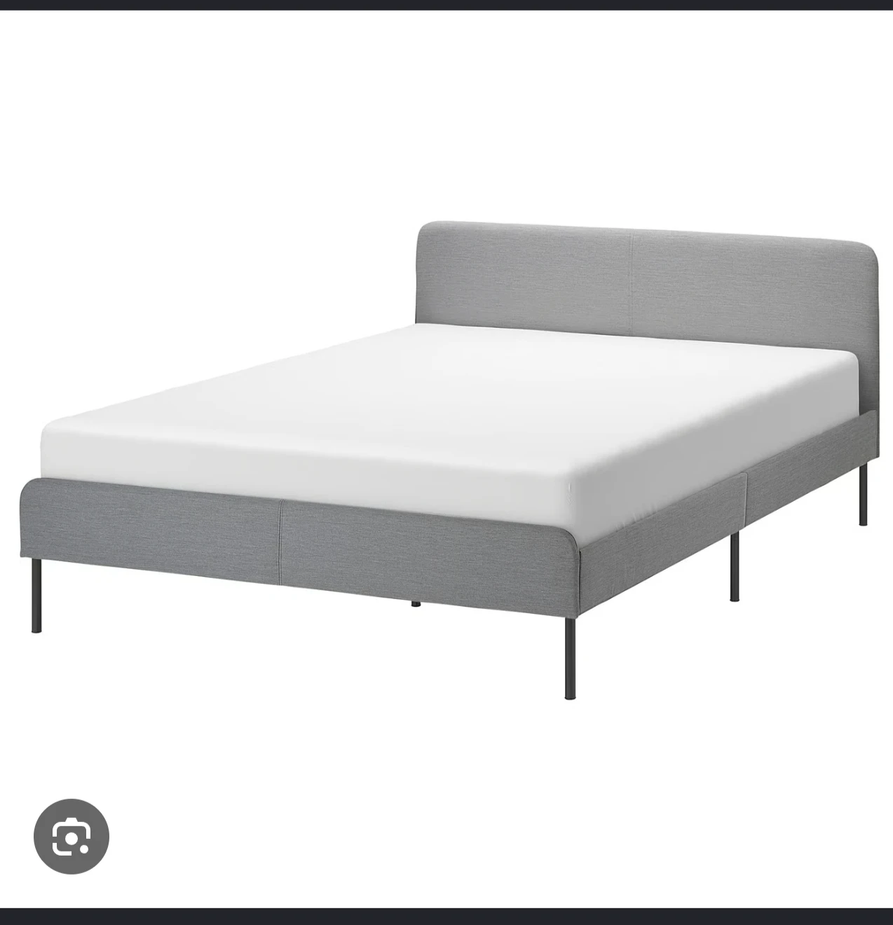 IKEA SLATTUM Bed with Mattress, Pillows