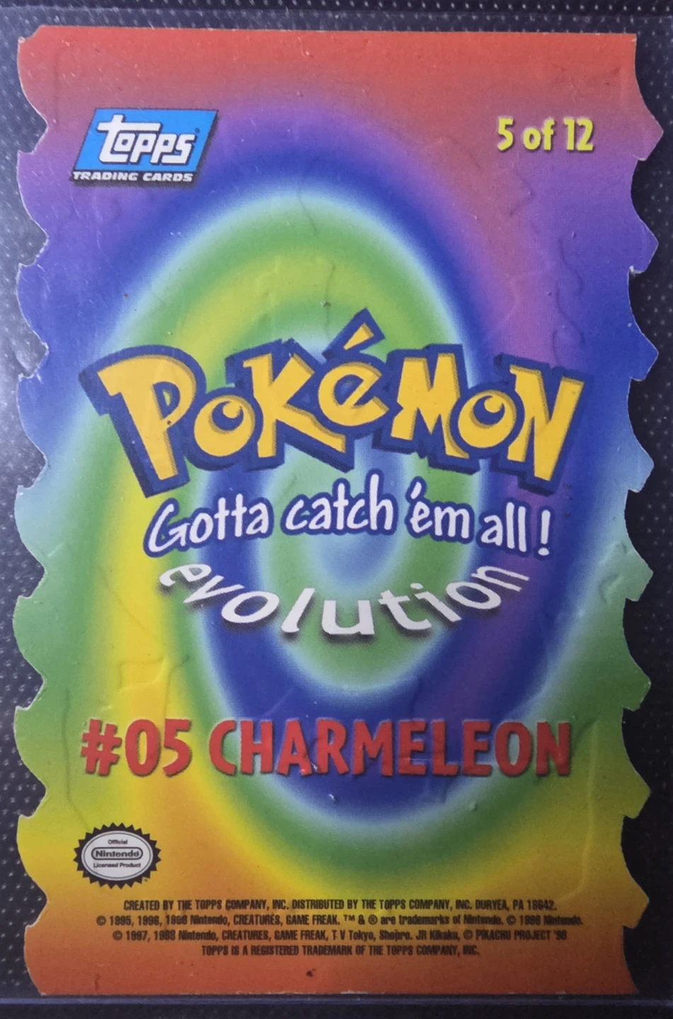 🏈Vintage Topps Pokemon Evolution Charmeleon Card #05🏈 - photo 2