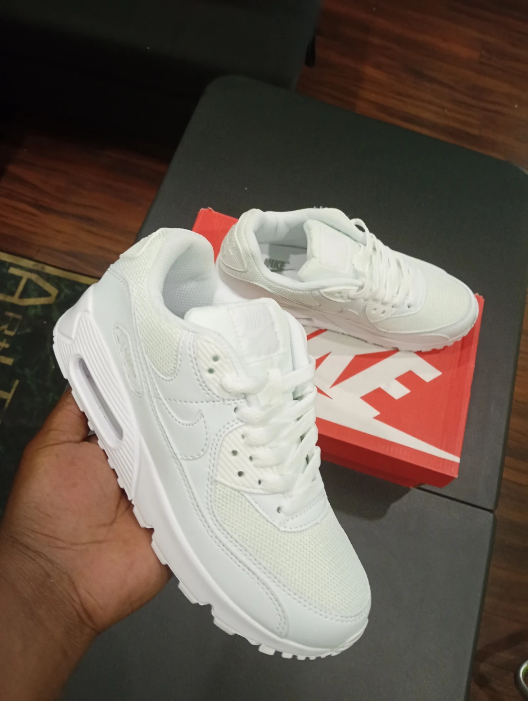 Nike Air Max 90 Triple White women's size 8
