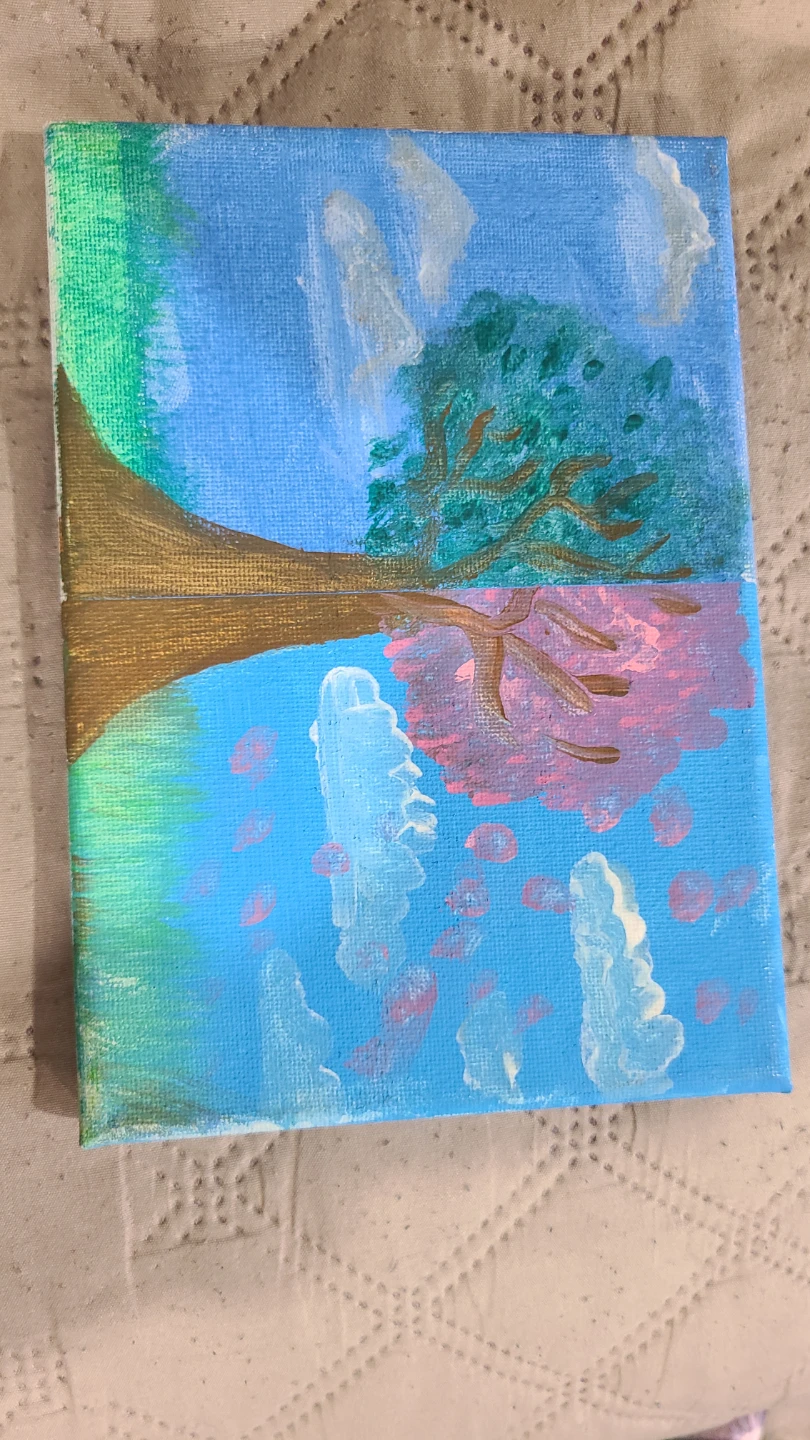 Hand-painted small canvas art