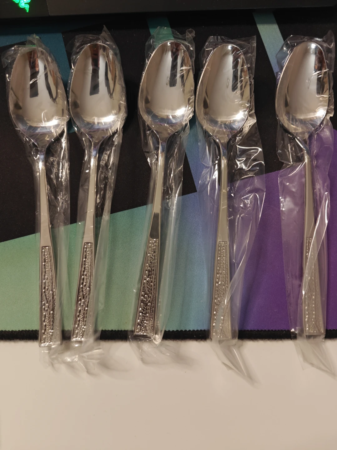 Set of 5 Stainless Steel Spoons