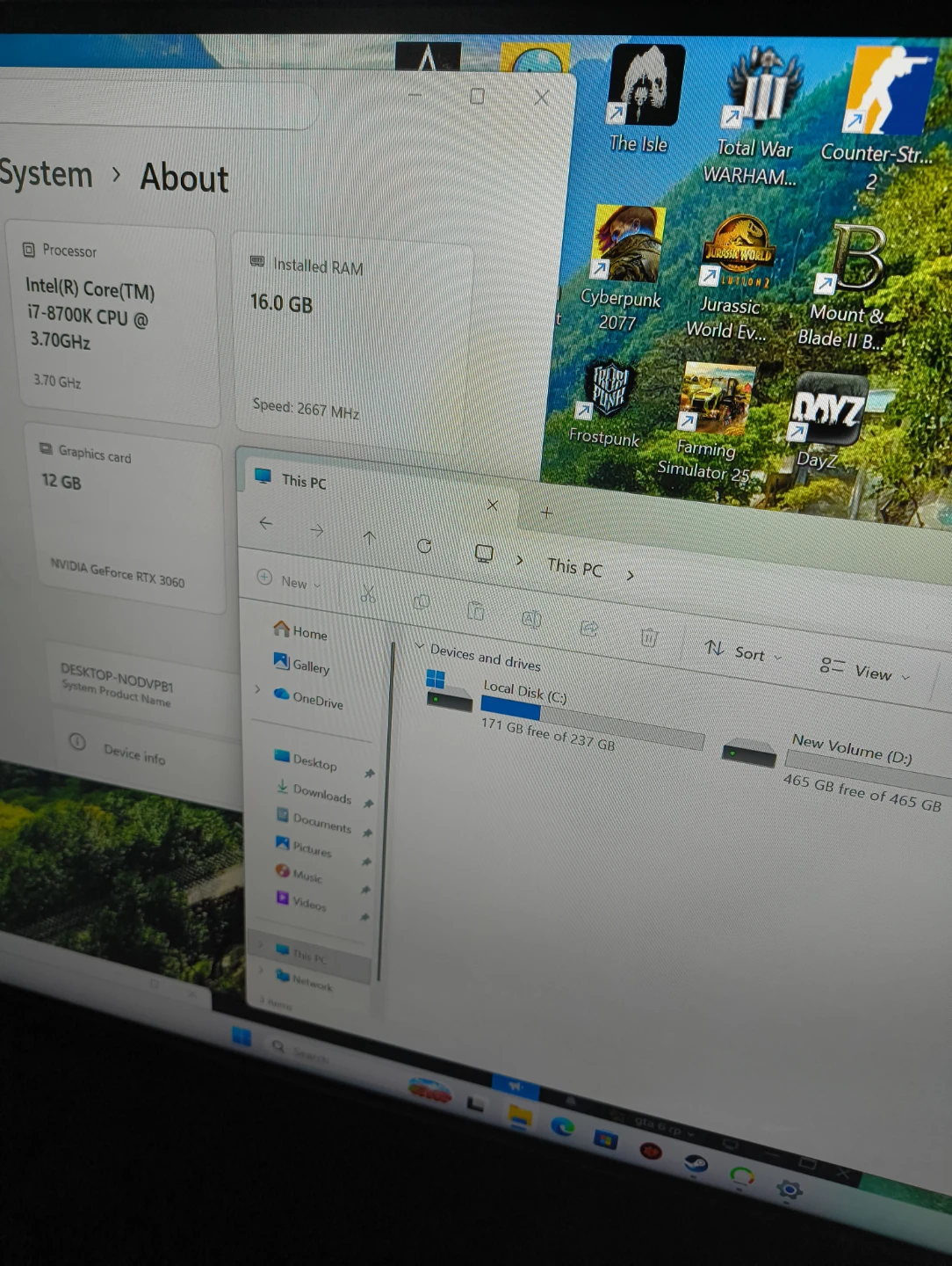 Gaming pc rtx3060 12gb i7-8700k 16gb 750gb RGb AIO - photo 5