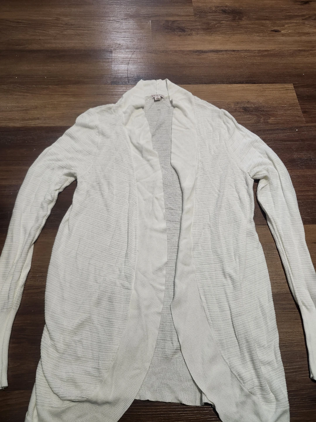 Merona White Open Front Cardigan