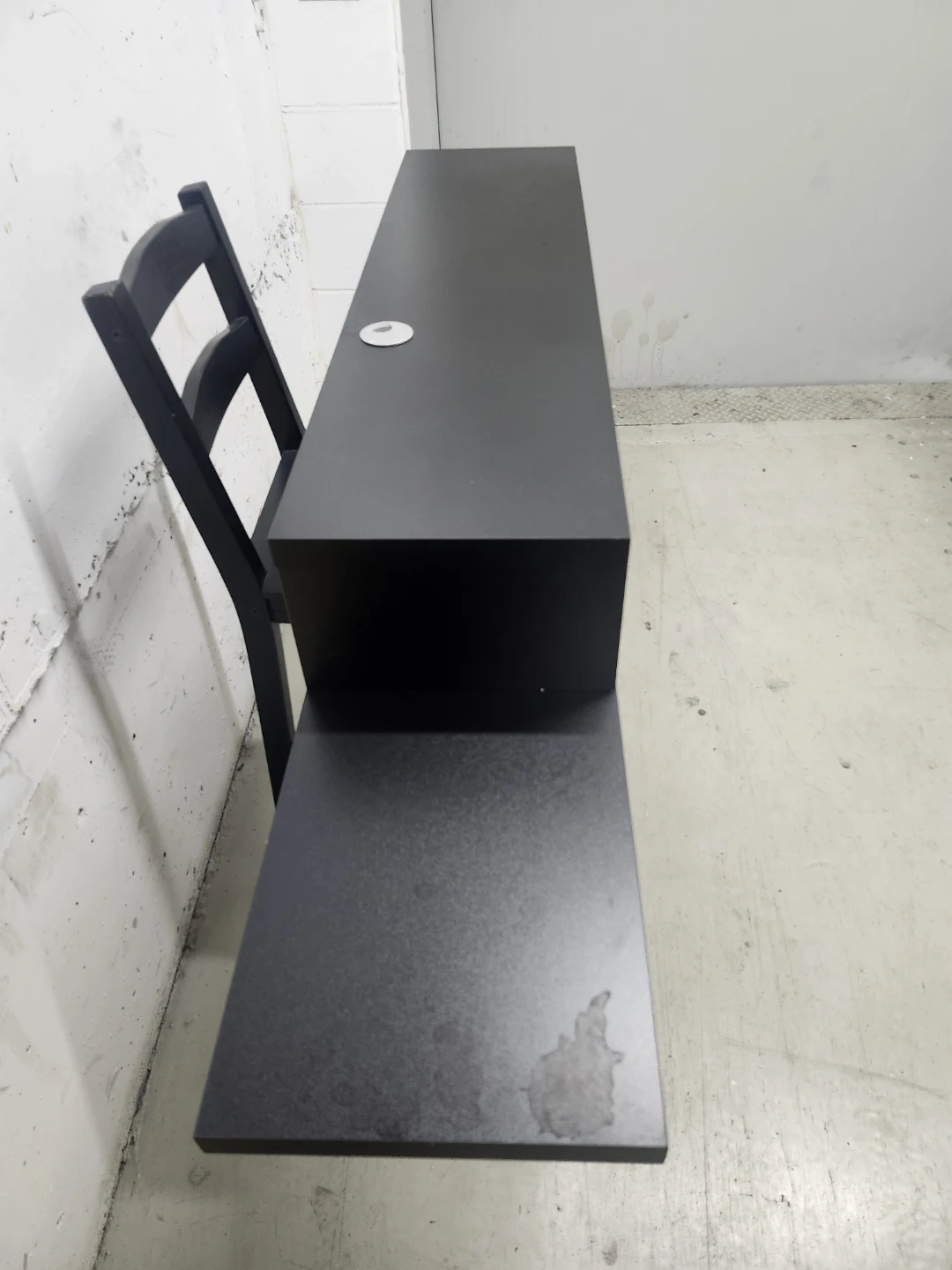 Black Modern Console Table with Shelf - photo 2
