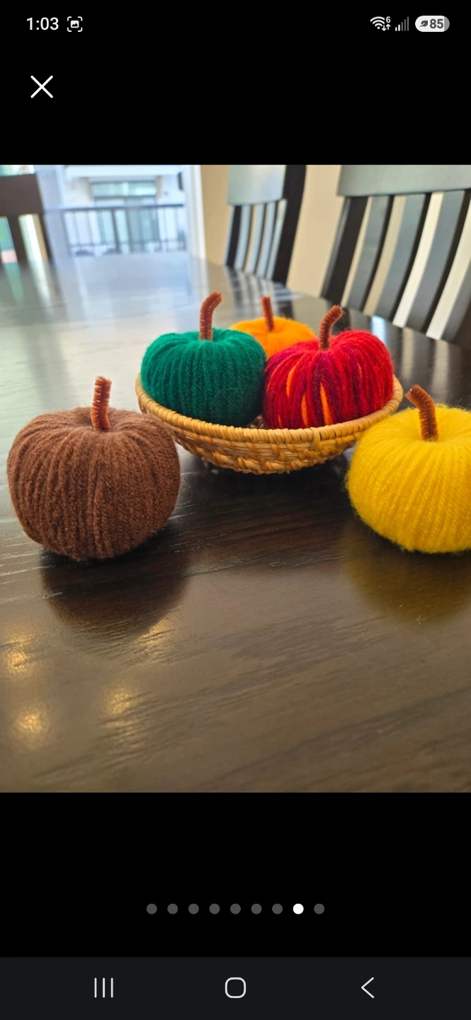 Handmade Yarn Pumpkins - Fall Decor - photo 3