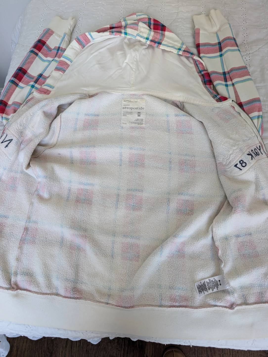Aeropostale Plaid Zip-Up Hoodie - photo 5