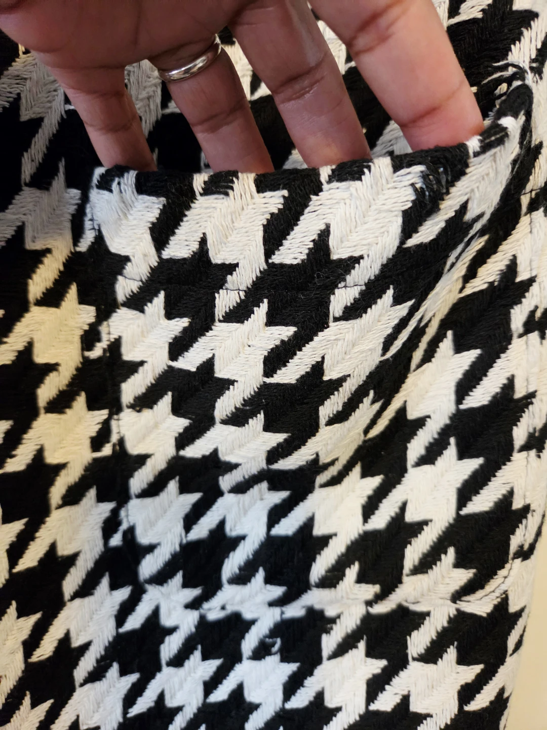 Topshop Black and White Houndstooth Coat - photo 2