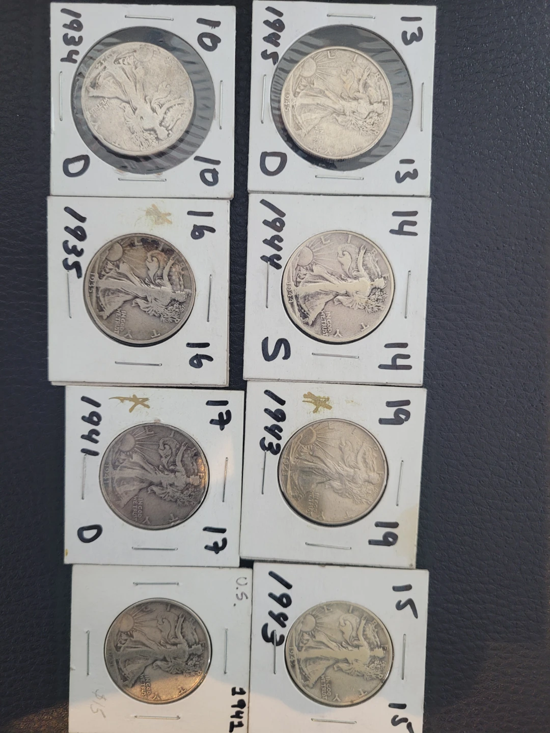 Walking Liberty Half Dollars Collection (8)