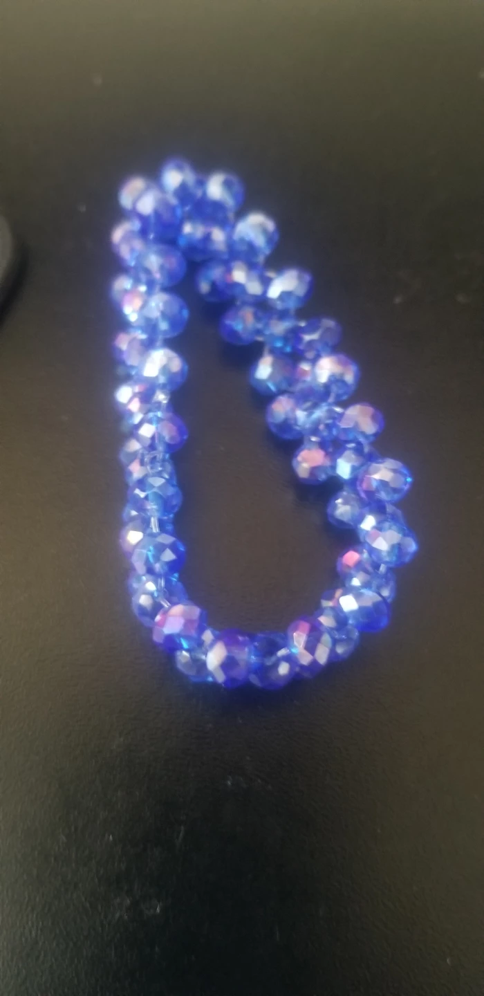 Blue Crystal Beaded Bracelet - photo 2