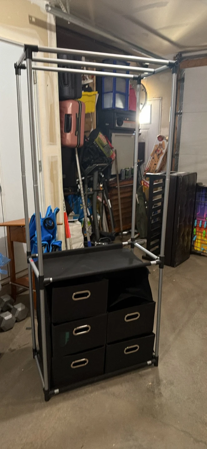 Portable Closet with 4 Fabric Drawers