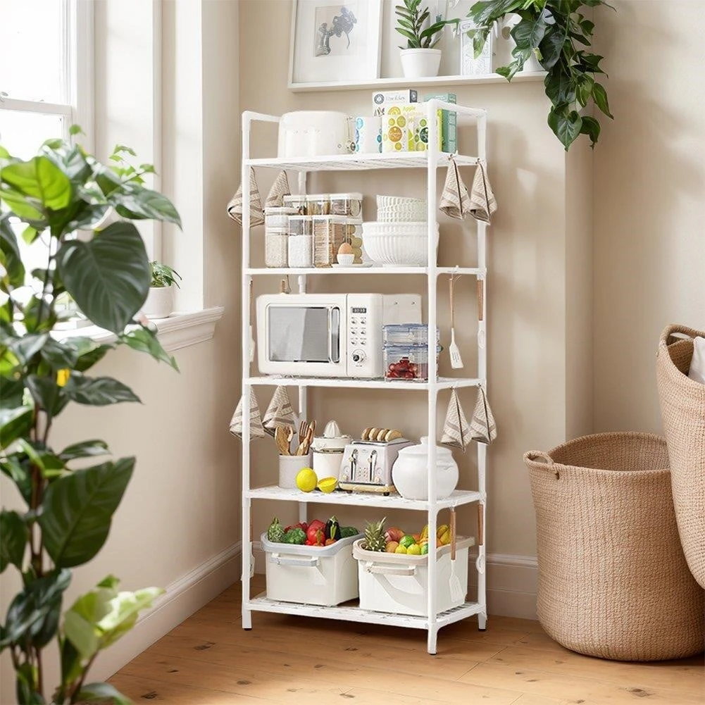 New<> 5-Tier White Kitchen Storage Shelf Rack - photo 2