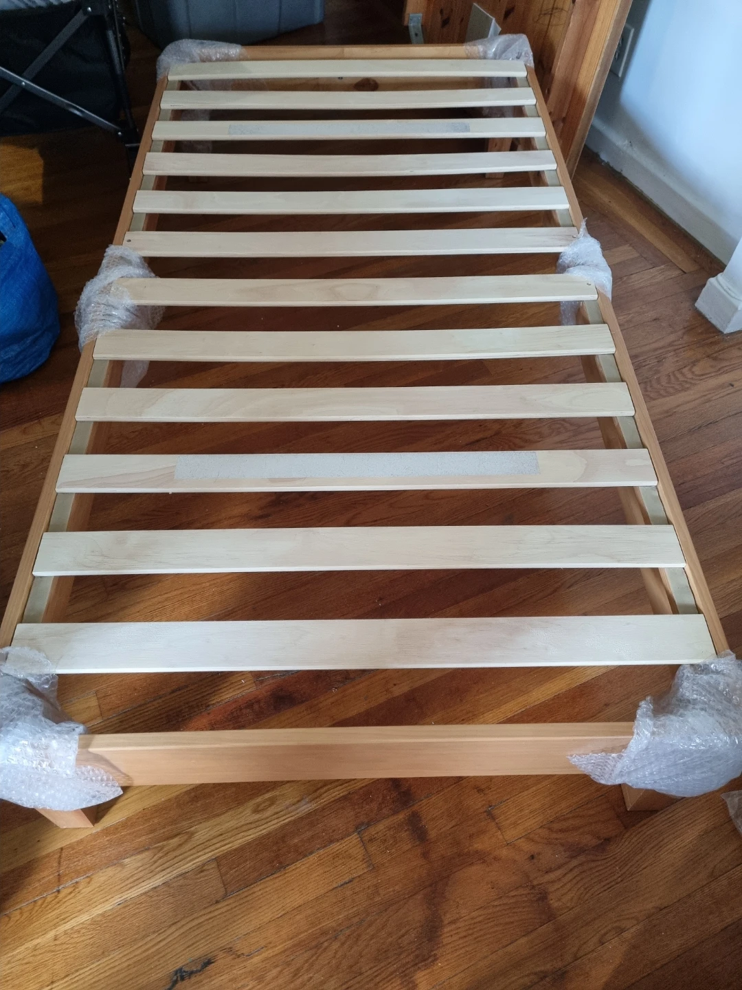 Solid Wood Twin Slatted Bed Frame