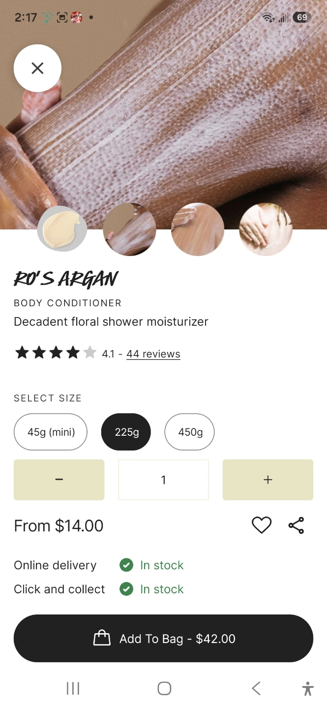 Lush Ro's Argan Body Conditioner 225g