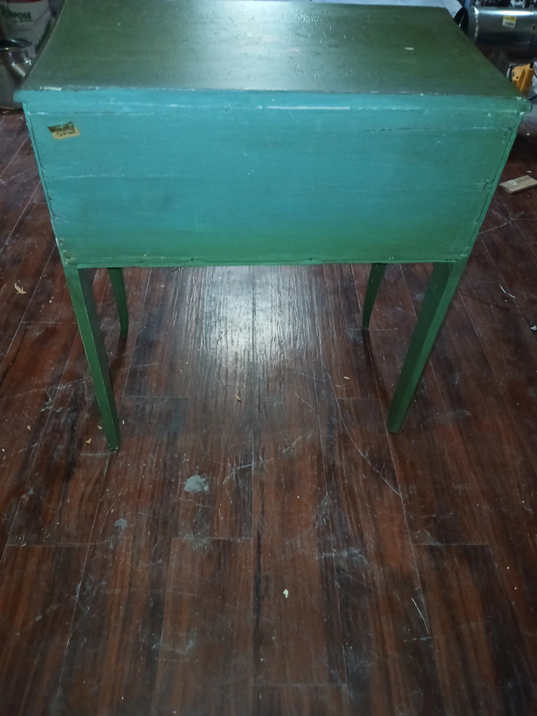 Vintage Hand-Painted Green Side Table - photo 3