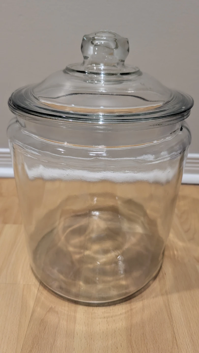 Large Clear Glass Storage Jar - photo 2