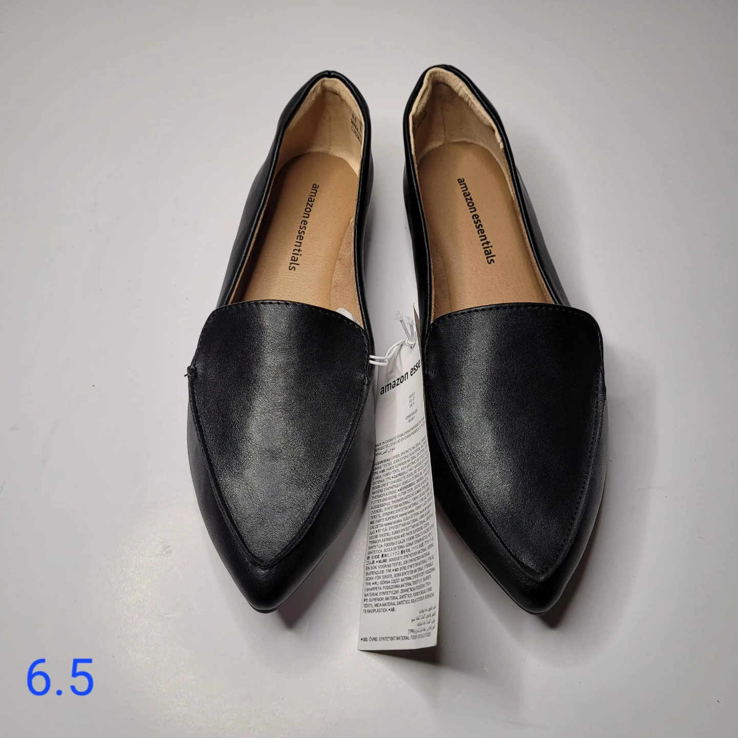 Amazon Essentials Pointed Toe Loafers - Black