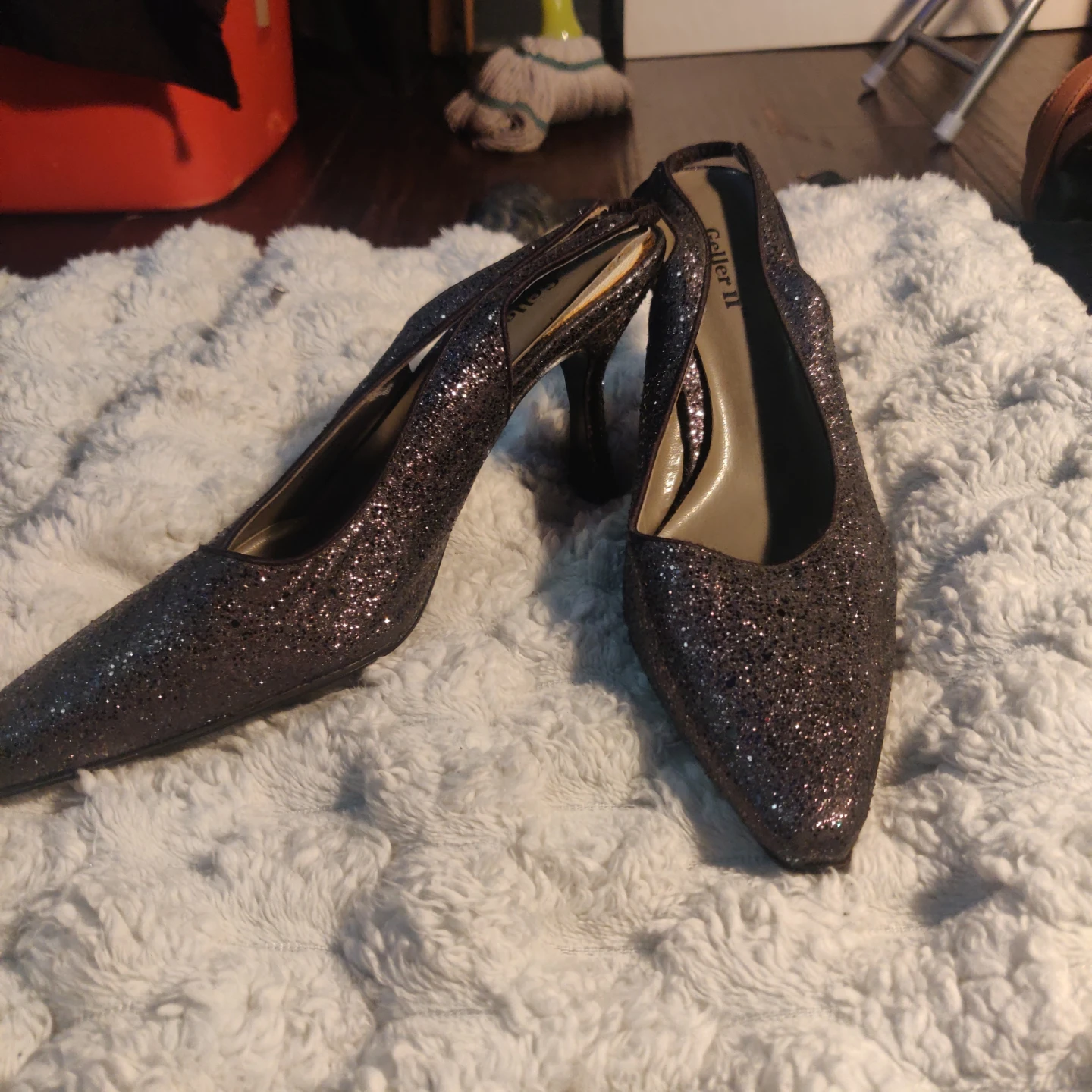 Geller II Glitter Slingback Heels - photo 3