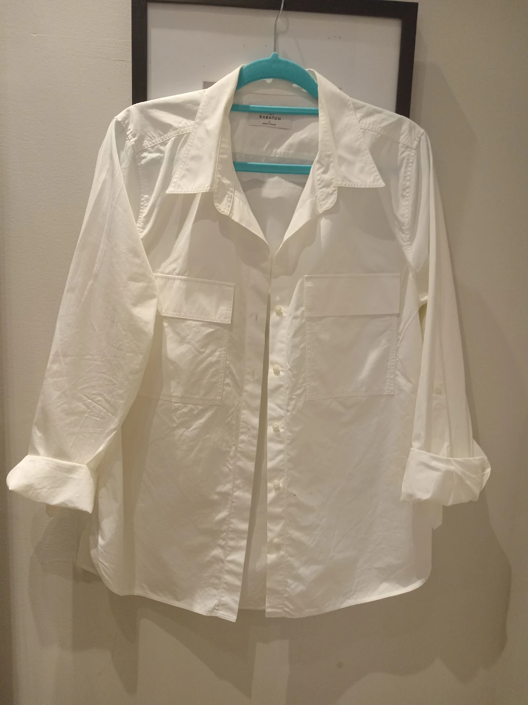 Babaton White Button-Up Shirt