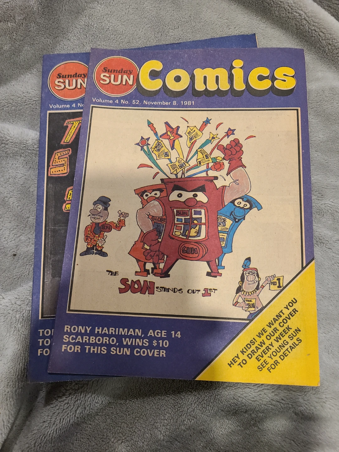 Vintage 1981 Sunday Sun Comics Newspapers