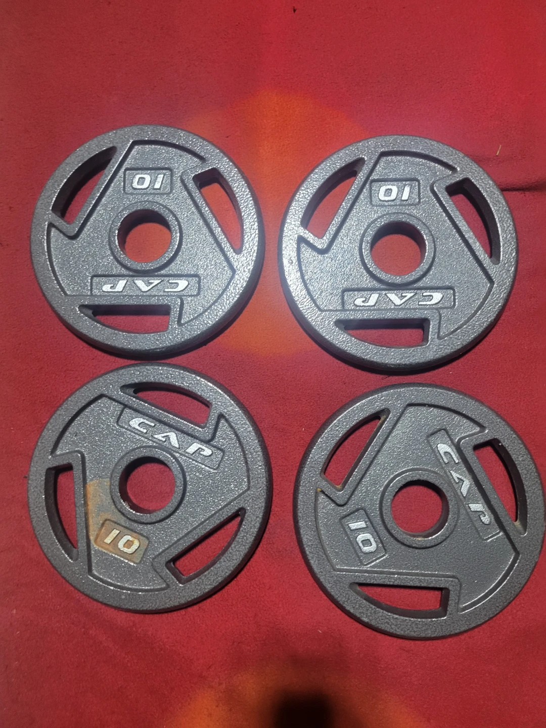 CAP 2" HOLE 10LB PLATES TOTAL 40LBs