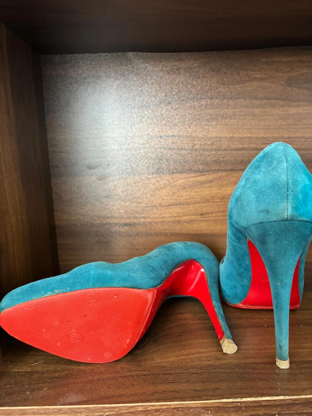 Christian Louboutin "Ron Ron" Suede Pumps – Size 37.5