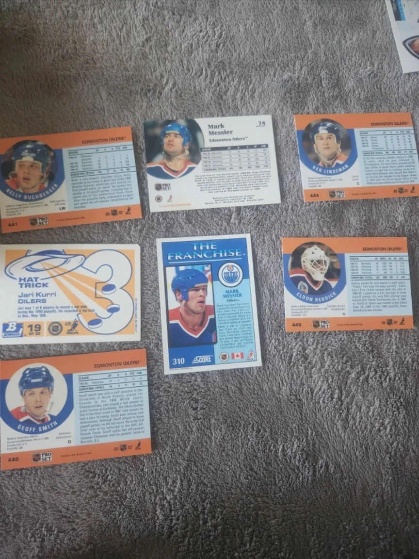 Lot of 7 Vintage Edmonton Oilers Hockey Cards - photo 2