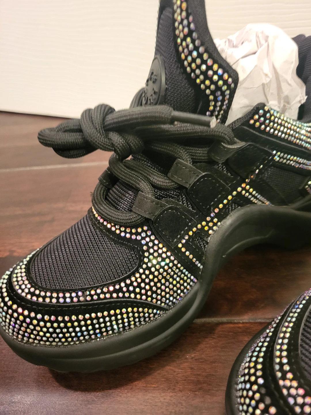 Black Rhinestone Sneakers - photo 5