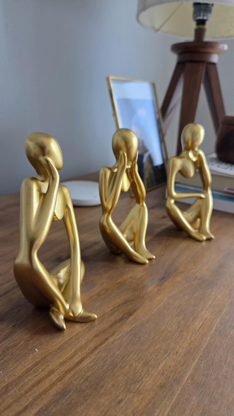 Thinkers ‐ 3 Abstract Figurines Sculptures *new