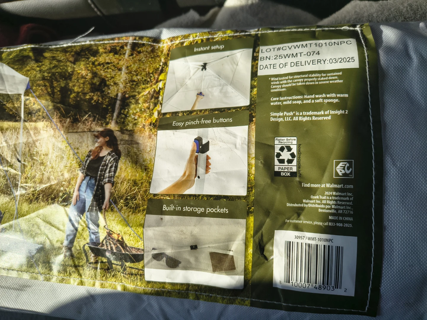 Ozark Trail 10x10 ft Simple Push Canopy - photo 3