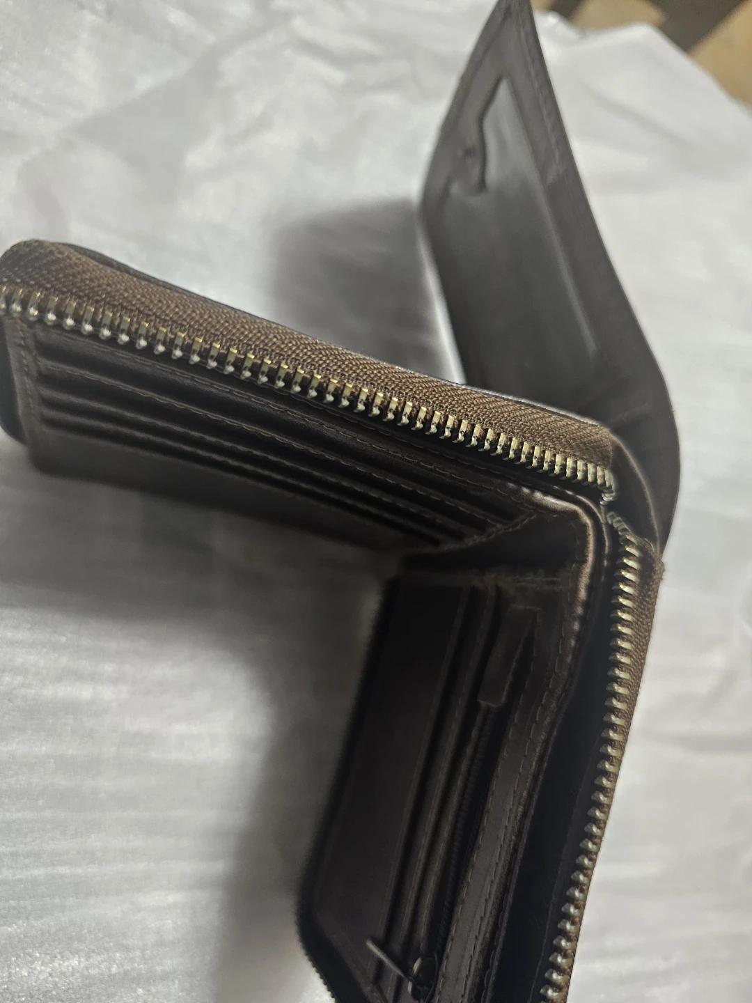 Brown Leather Zip Around Wallet - photo 4
