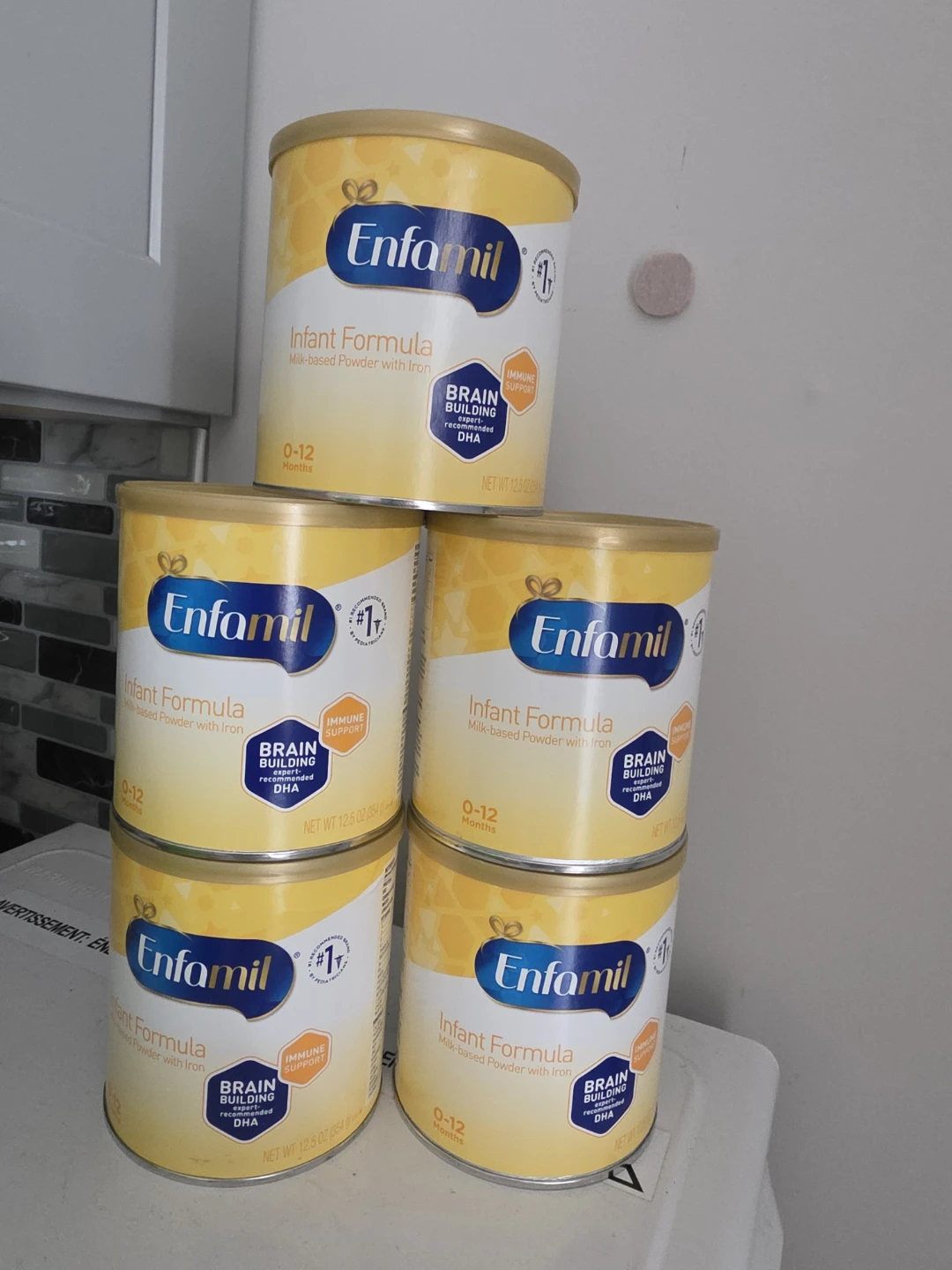 5 Cans of Enfamil Infant Formula 12.5 oz