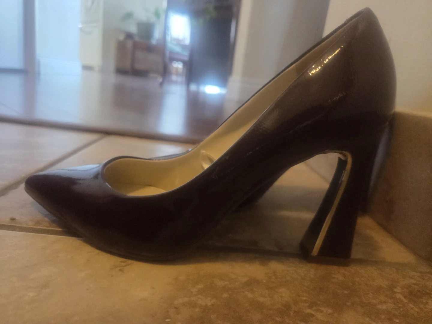Jessica Simpson Burgundy Patent Heels - photo 3