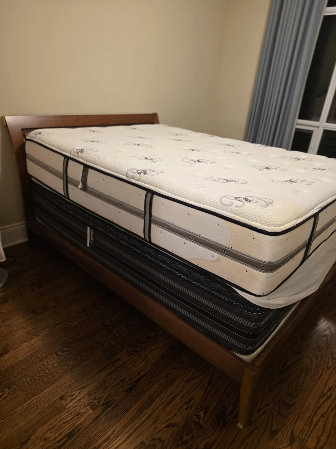 2 Queen mattresses + 1 Queen wooden bed frame   – $500 OBO. - photo 2