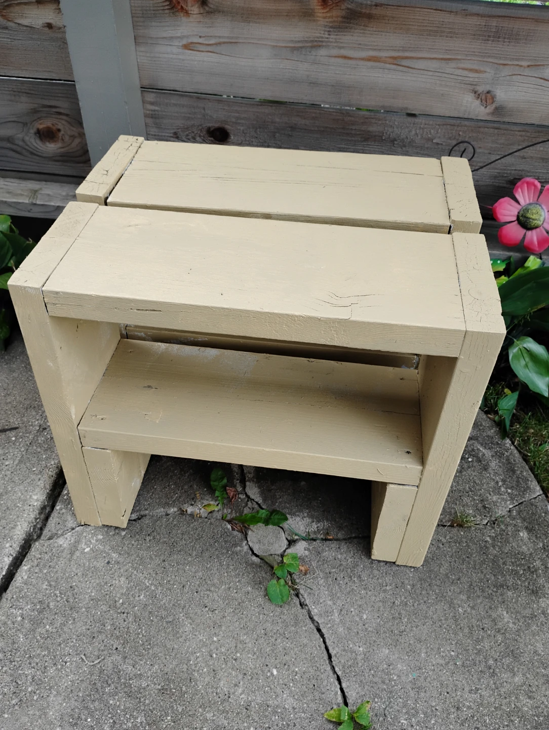 Two Wooden Step Stools - photo 2
