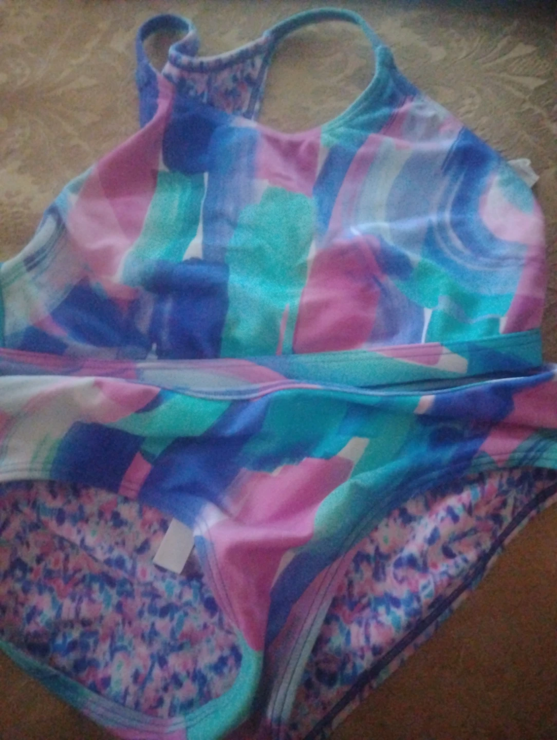 Girl's Swimsuit - Tie-Dye Pattern