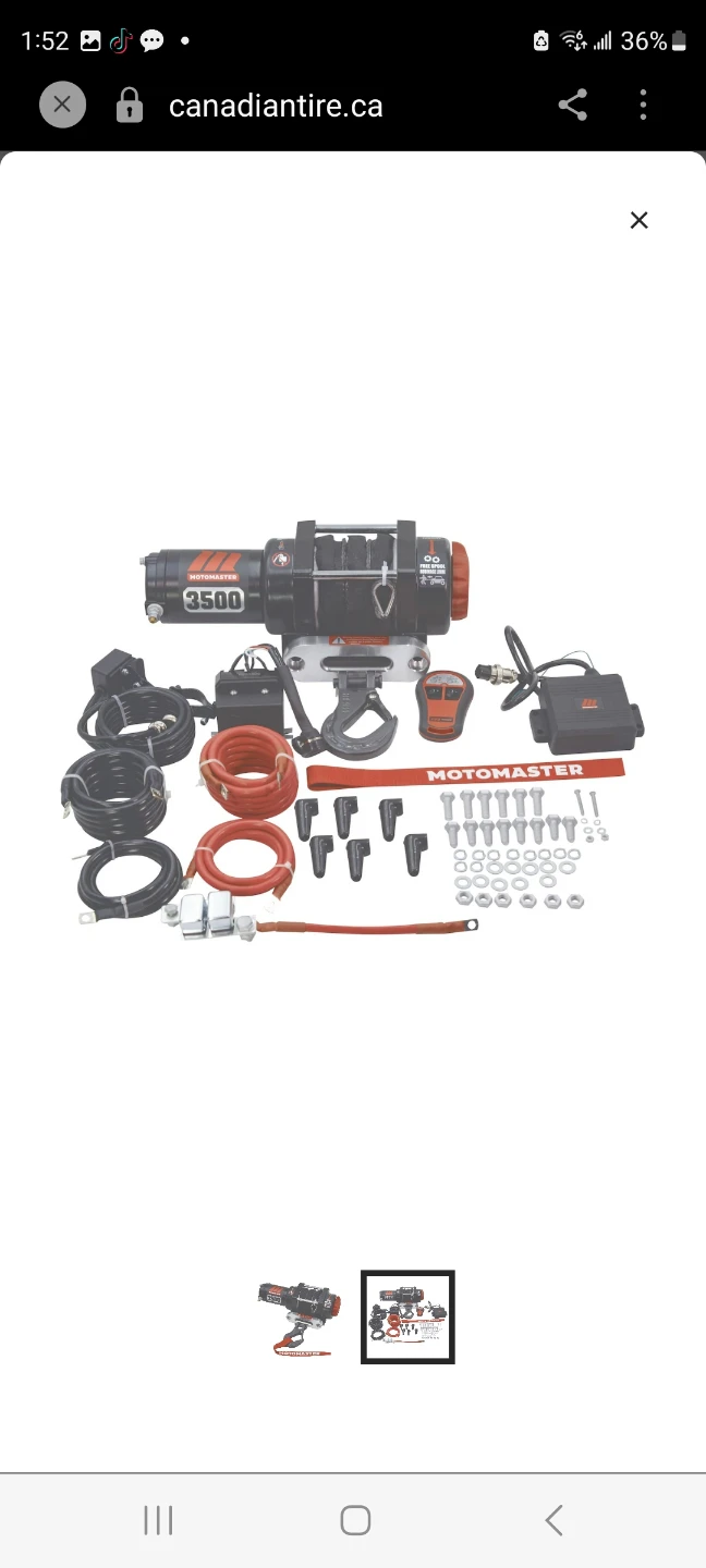 New MotoMaster 3500-lb 12V DC ATV/UTV Winch - photo 2