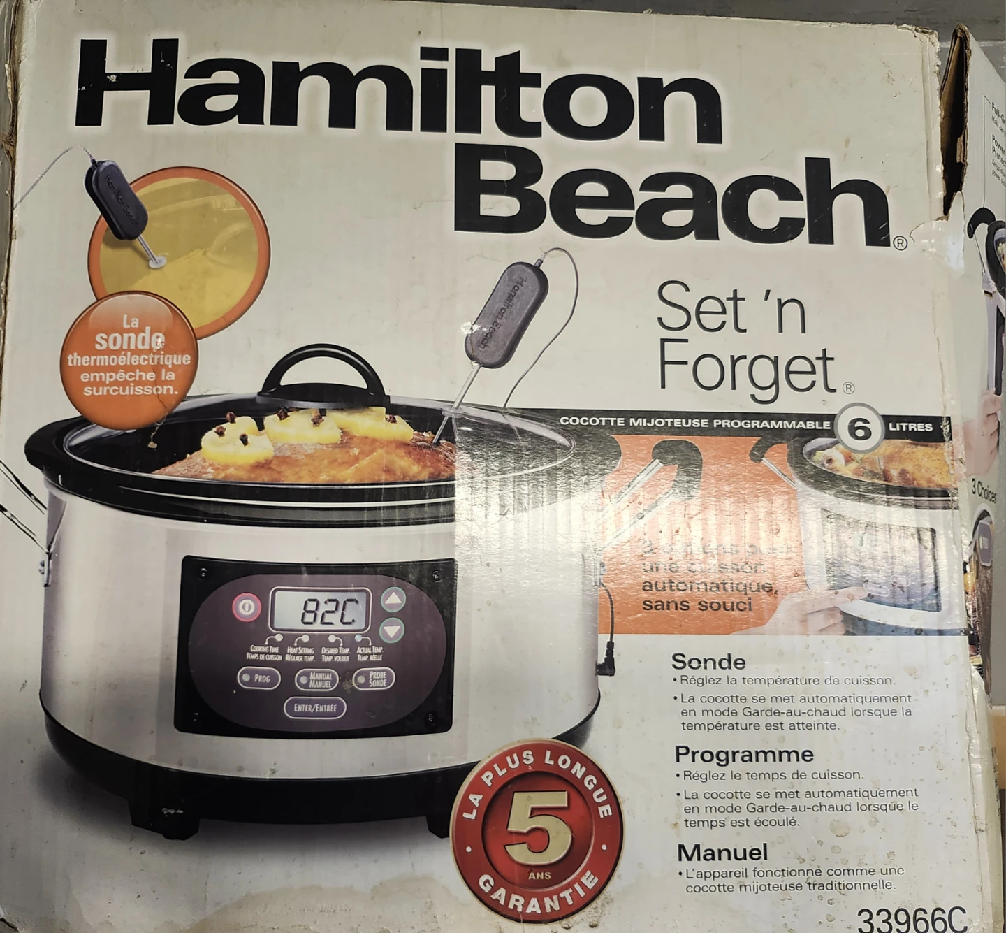 Hamilton Beach Set 'n Forget Programmable Slow Cooker 6L - photo 2
