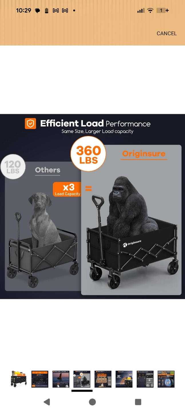 Originsure Collapsible Folding Utility Wagon - photo 5