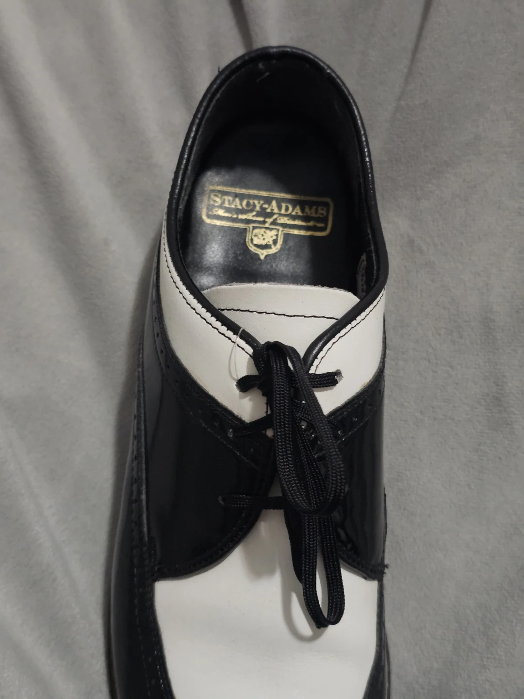 Stacy Adams black and white wingtip shoes