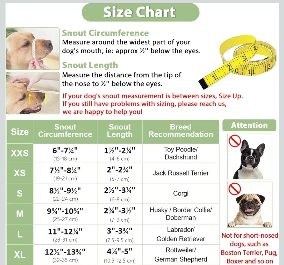 Soft Mesh Dog Muzzle, Black, Size XS - photo 3