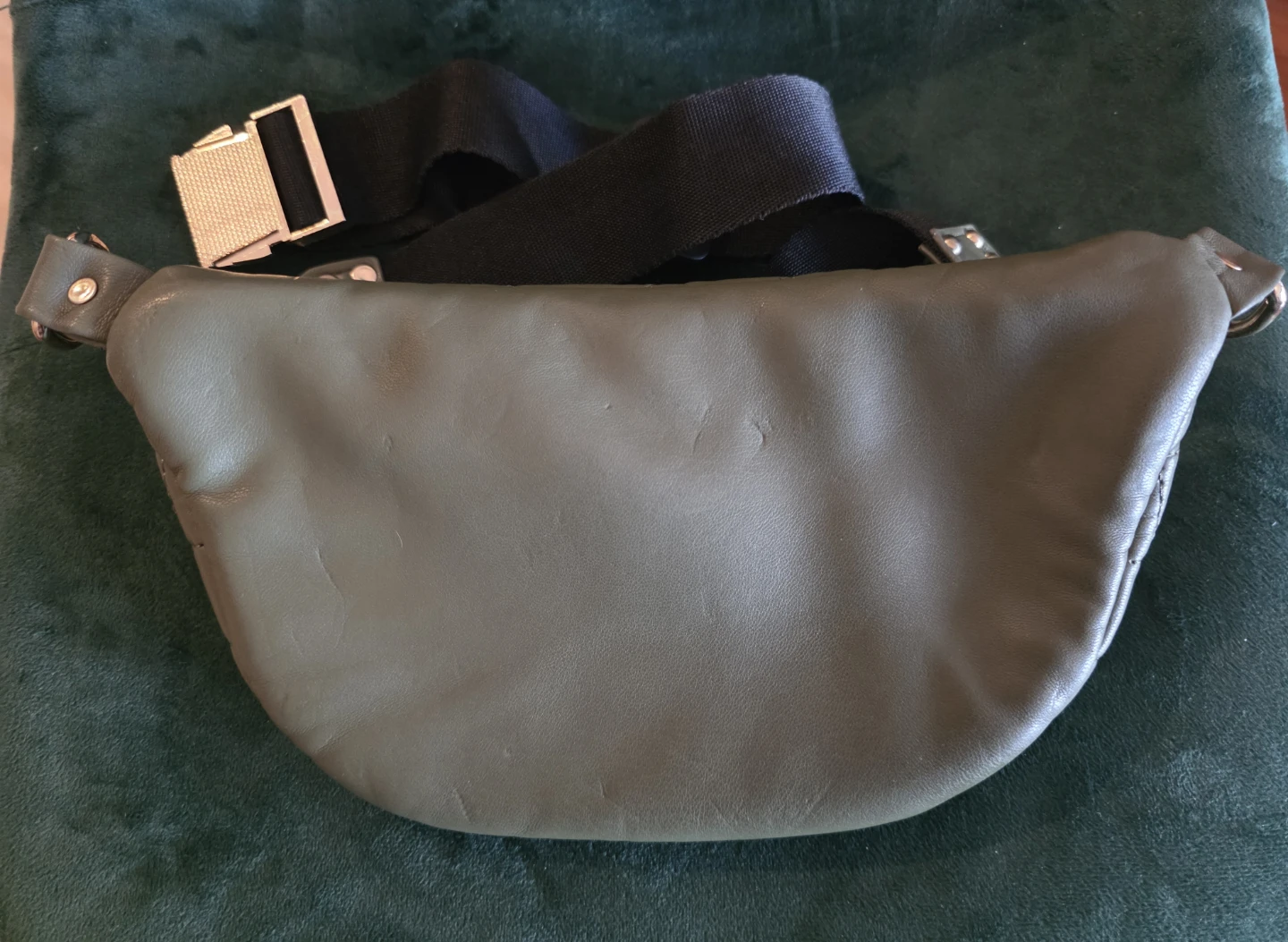 Quilted Fanny Pack - Olive Green - photo 3